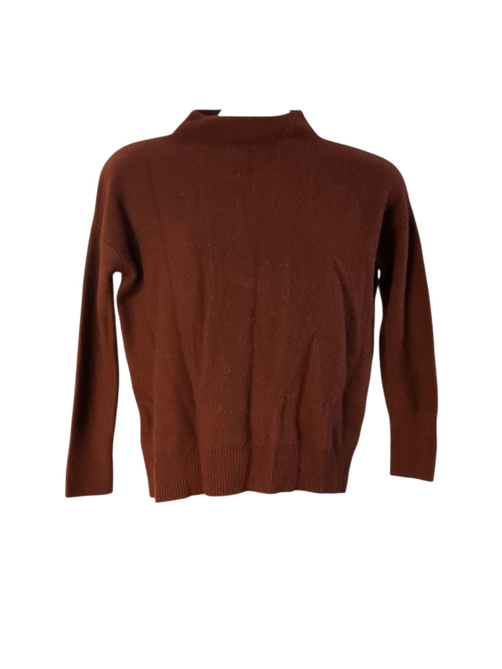 Vince Women's Brown Mock Neck Sweater 100% Cashmere Size XS